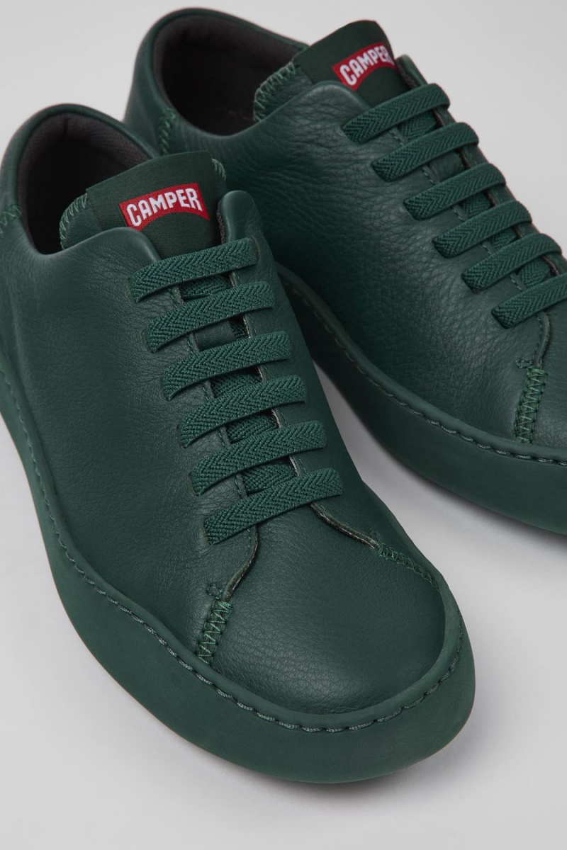 Zapatillas Camper Peu Touring Cuero Mujer Verde | ITRLA-1962