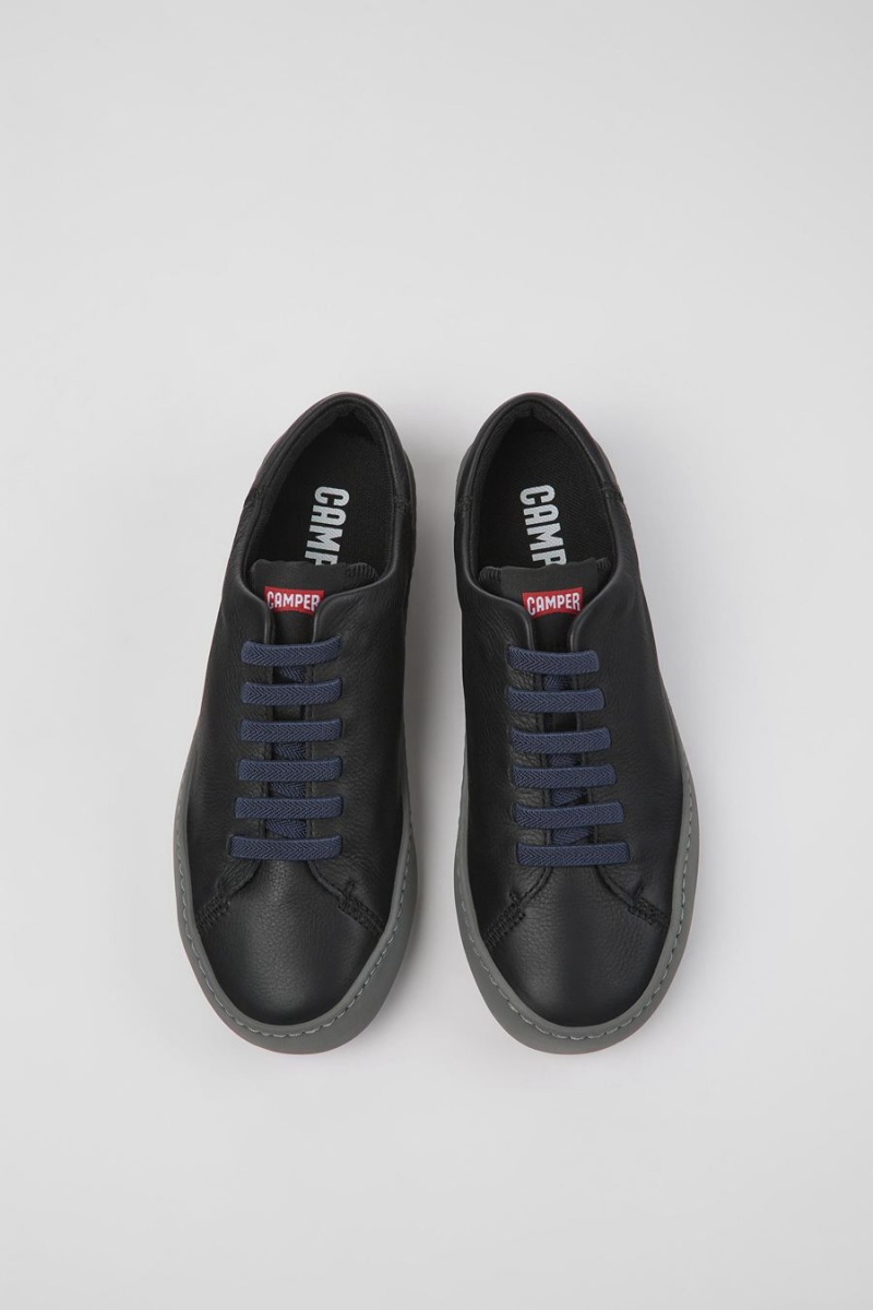 Zapatillas Camper Peu Touring Cuero Mujer Negras | TEUBZ-3027