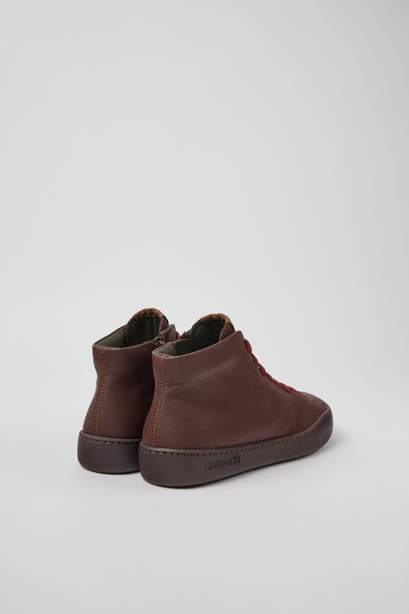 Zapatillas Camper Peu Touring Cuero Mujer Marrones | OETWB-1760