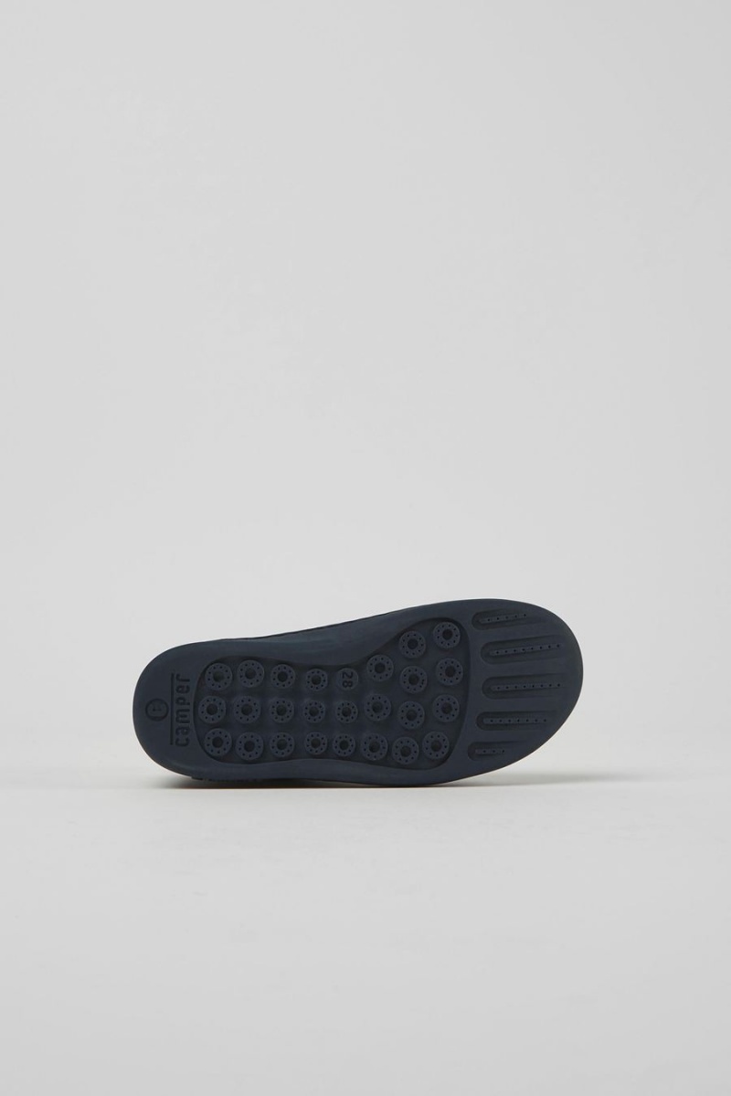 Zapatillas Camper Peu Touring Cuero Niño Azul Marino | NQOCX-0491