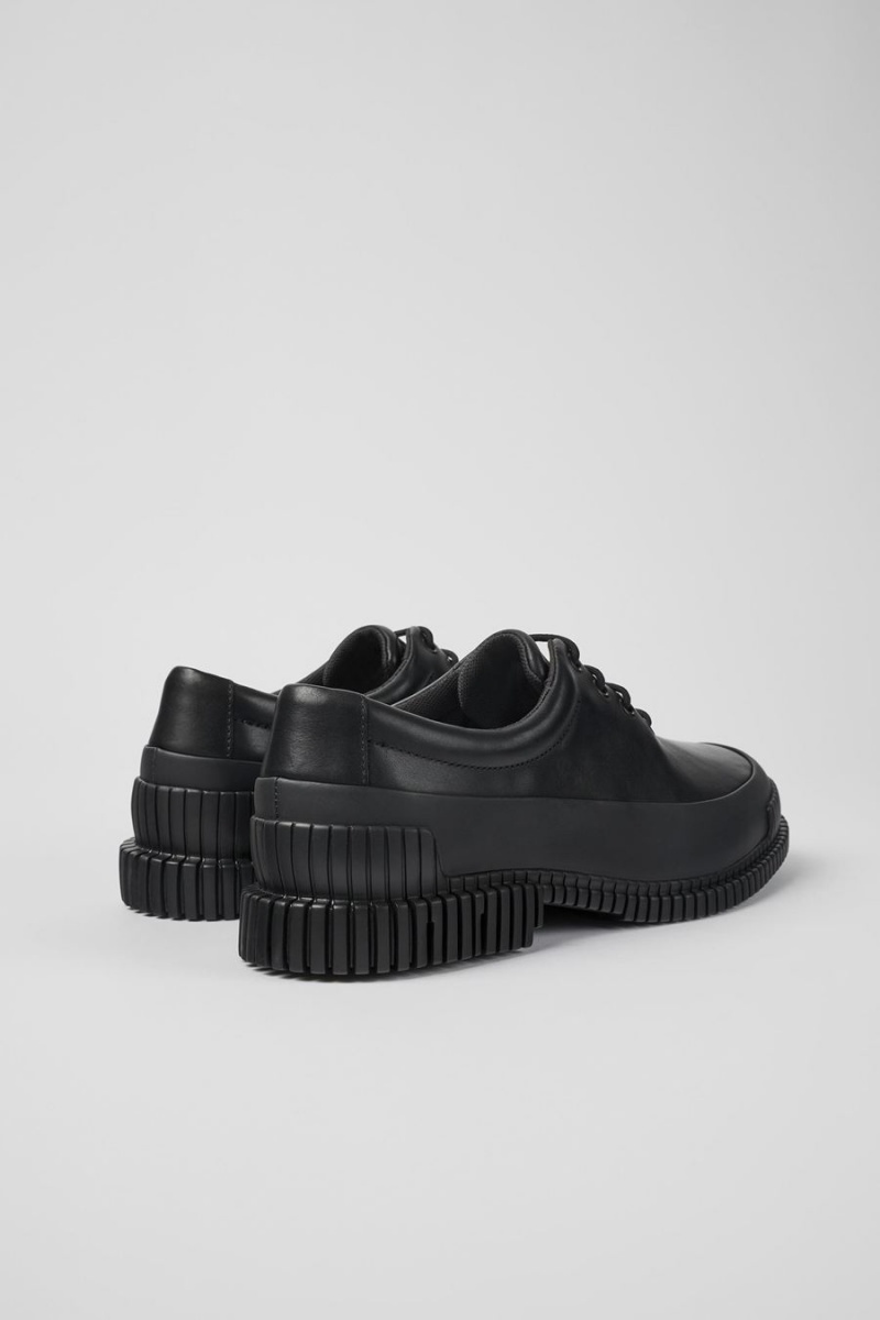 Zapatillas Camper Pix Cuero Encaje-up Hombre Negras | RSHMW-8754