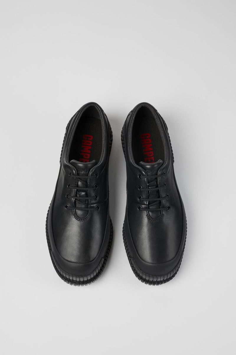 Zapatillas Camper Pix Cuero Encaje-up Hombre Negras | RSHMW-8754