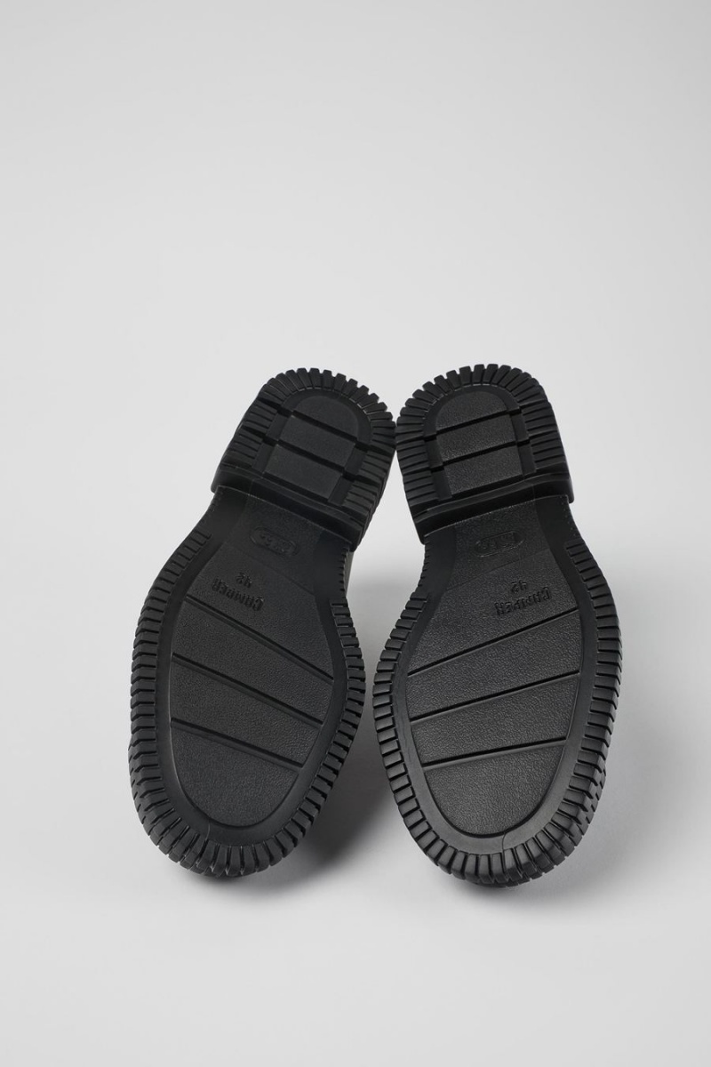 Zapatillas Camper Pix Cuero Encaje-up Hombre Negras | RSHMW-8754
