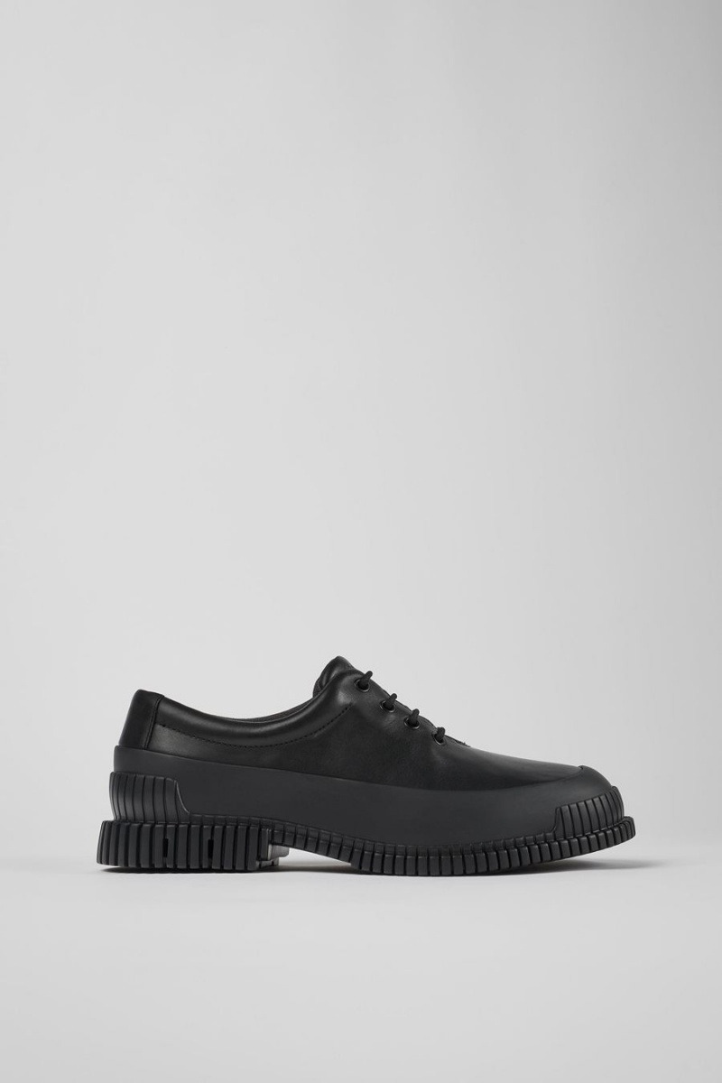 Zapatillas Camper Pix Cuero Encaje-up Hombre Negras | RSHMW-8754