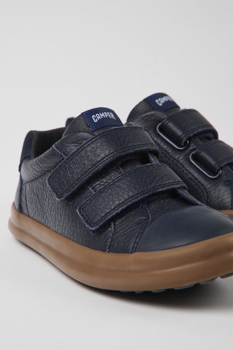 Zapatillas Camper Pursuit Cuero Nubuck Niña Azules | OWBYF-5879