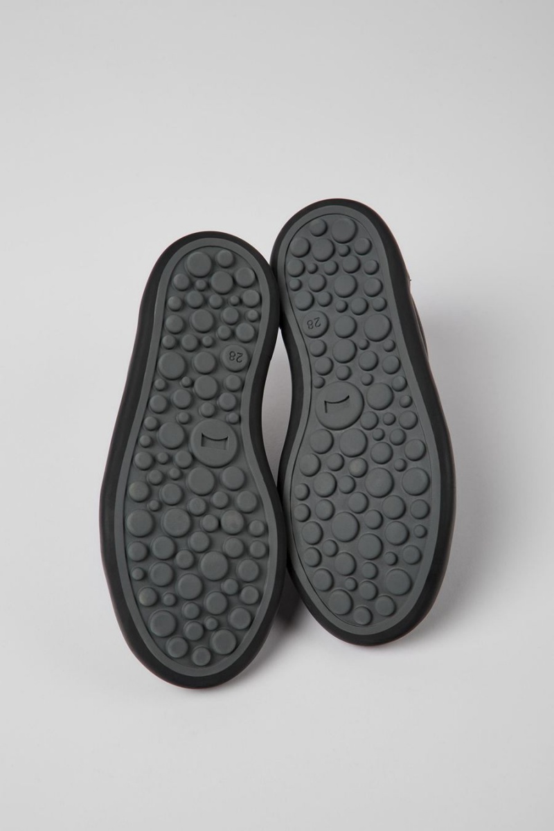 Zapatillas Camper Pursuit Cuero Nubuck Niño Negras | JXPTH-3146