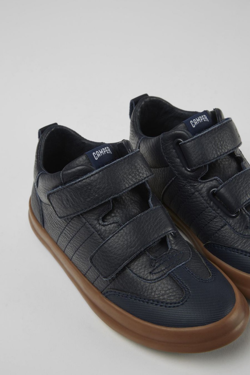 Zapatillas Camper Pursuit Cuero Textil Niña Azules | GXYOM-5912