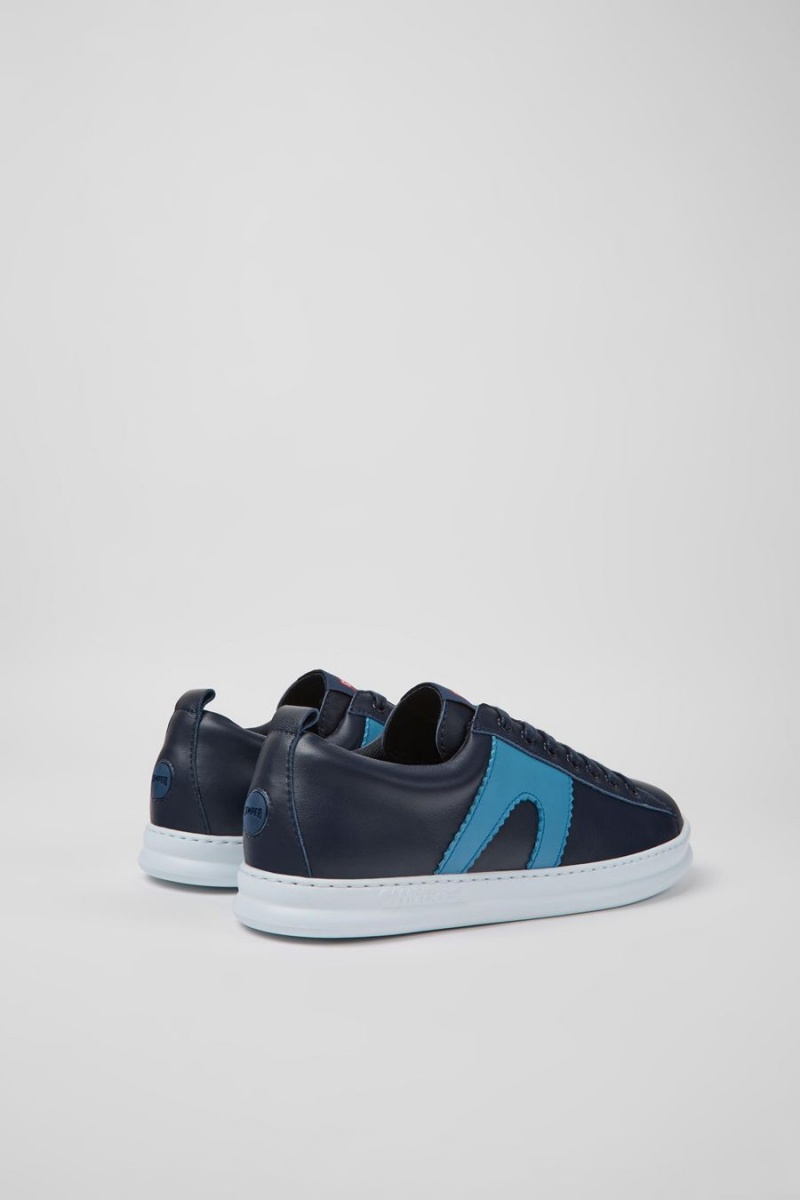 Zapatillas Camper Runner Cuero Hombre Azules | NABQW-2719