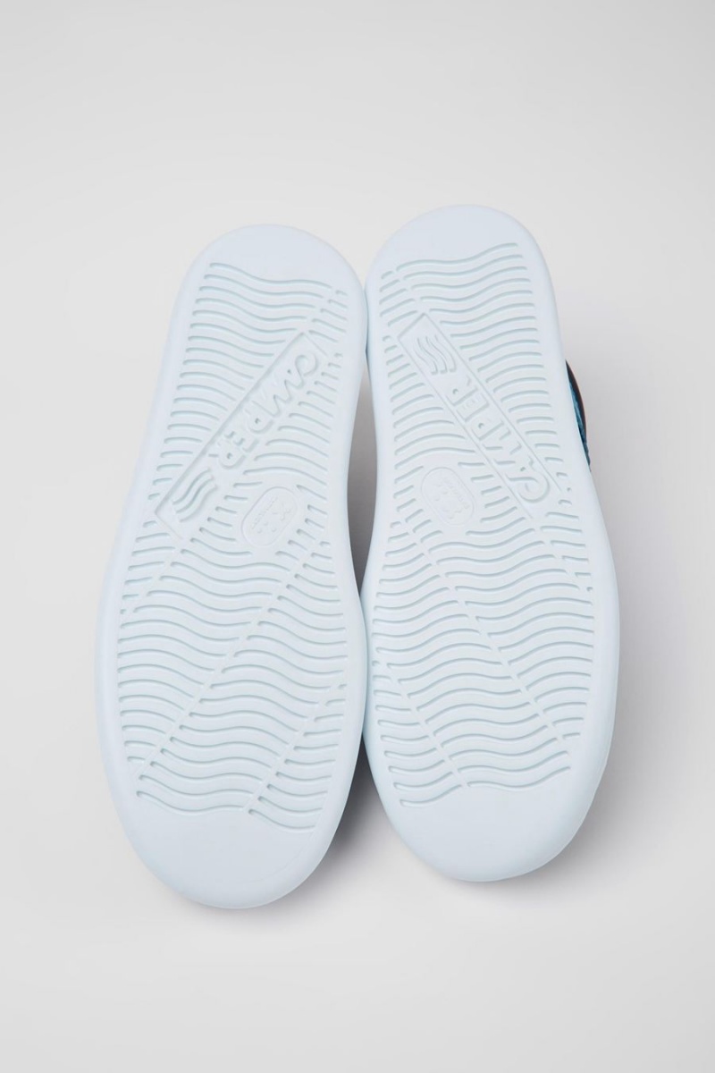 Zapatillas Camper Runner Cuero Hombre Azules | NABQW-2719