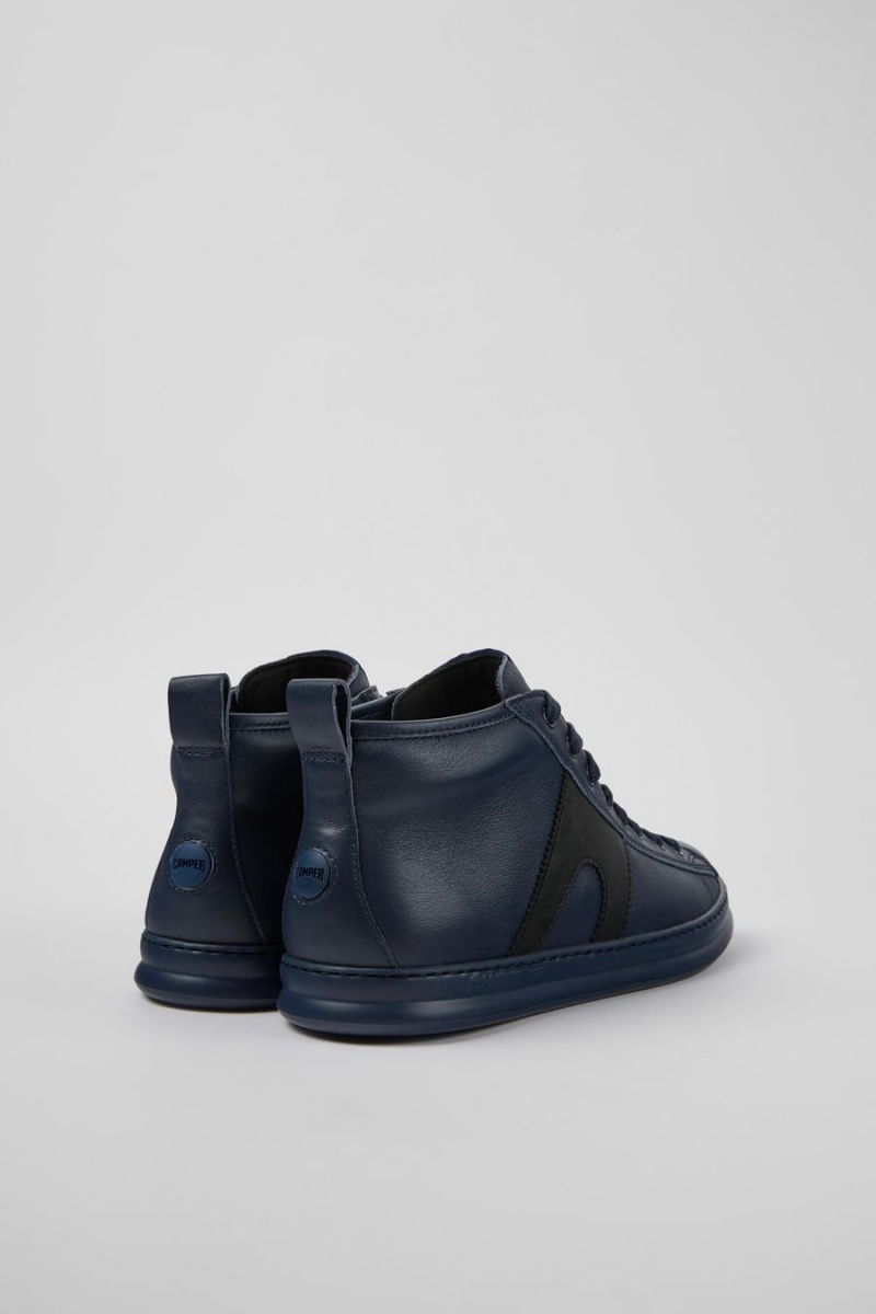 Zapatillas Camper Runner Cuero Hombre Azules | HQFBY-4379