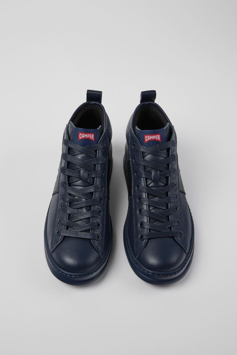 Zapatillas Camper Runner Cuero Hombre Azules | HQFBY-4379