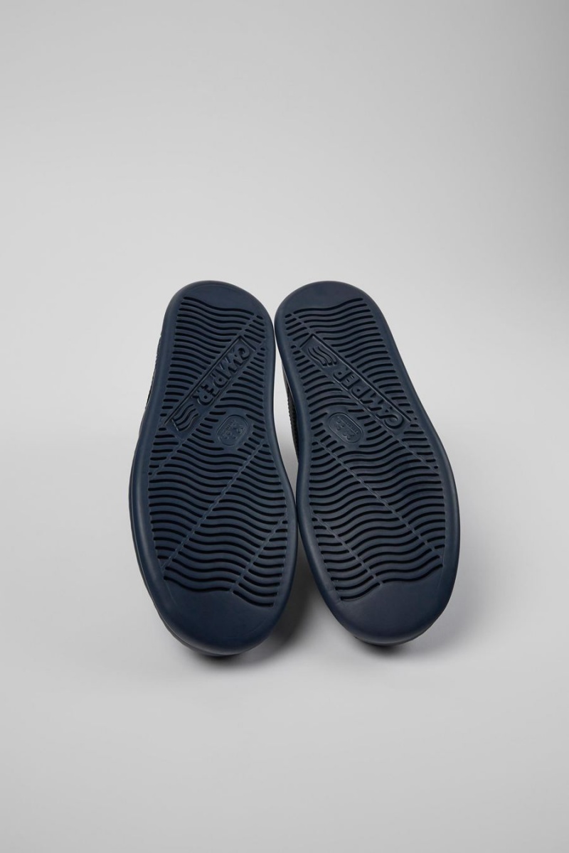 Zapatillas Camper Runner Cuero Hombre Azules | HQFBY-4379