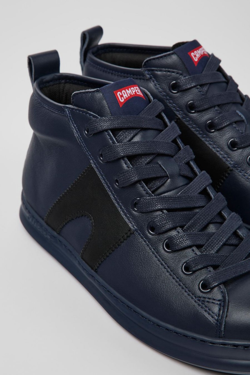 Zapatillas Camper Runner Cuero Hombre Azules | HQFBY-4379
