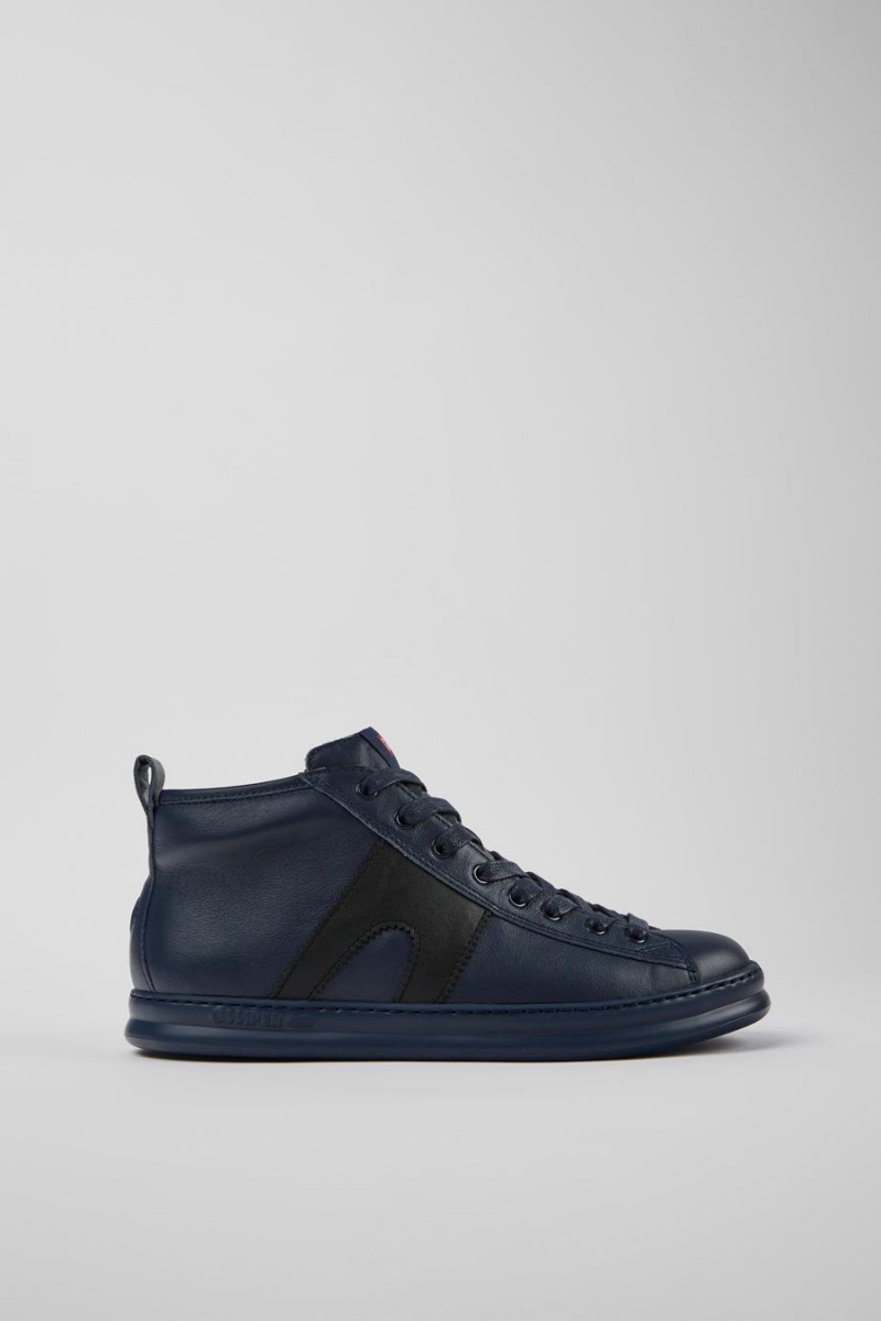 Zapatillas Camper Runner Cuero Hombre Azules | HQFBY-4379