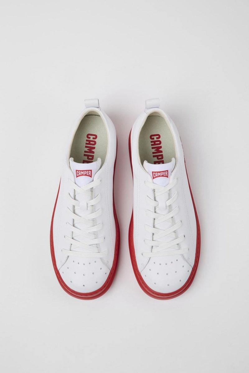 Zapatillas Camper Runner Cuero Hombre Blancas | SOVHQ-6085