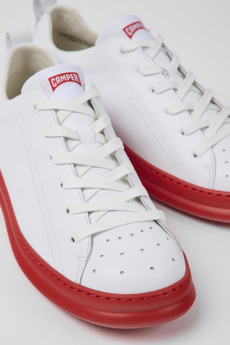 Zapatillas Camper Runner Cuero Hombre Blancas | SOVHQ-6085