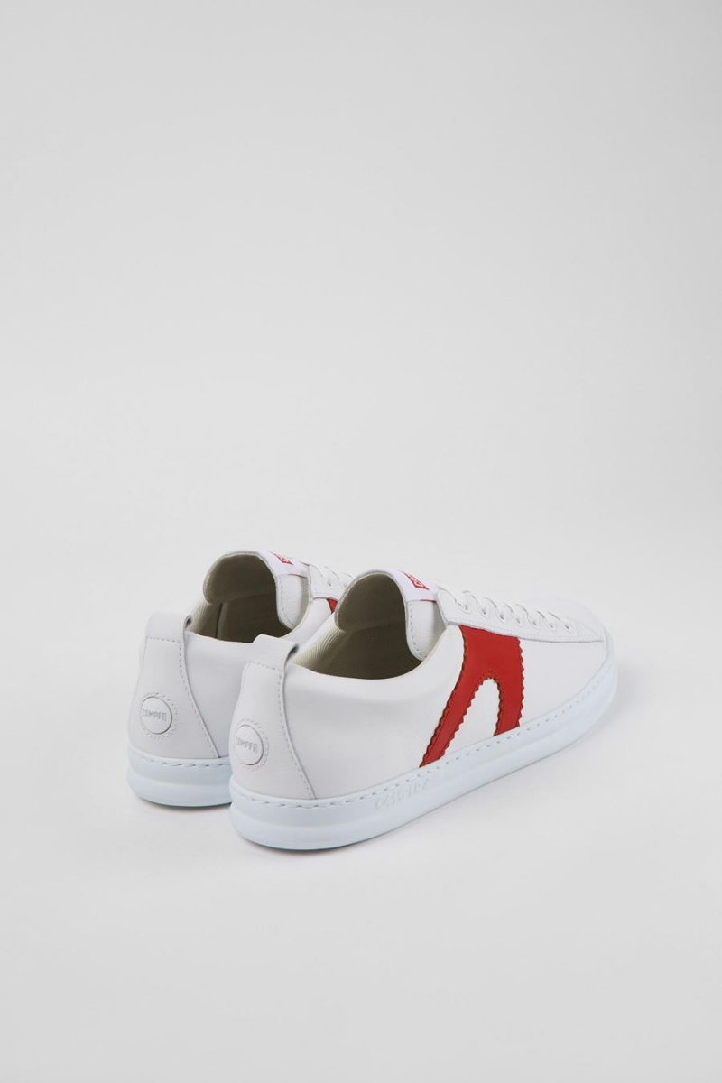 Zapatillas Camper Runner Cuero Hombre Blancas | DOVGC-3782