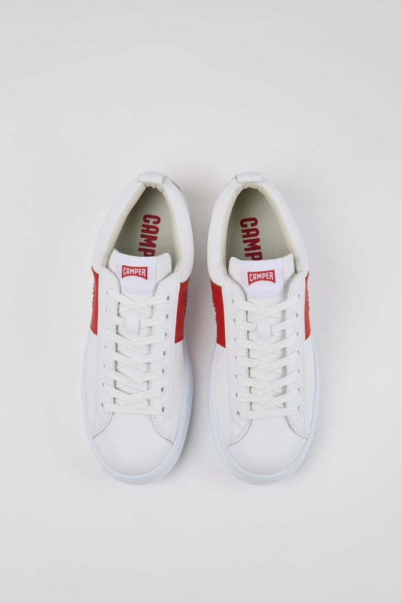 Zapatillas Camper Runner Cuero Hombre Blancas | DOVGC-3782