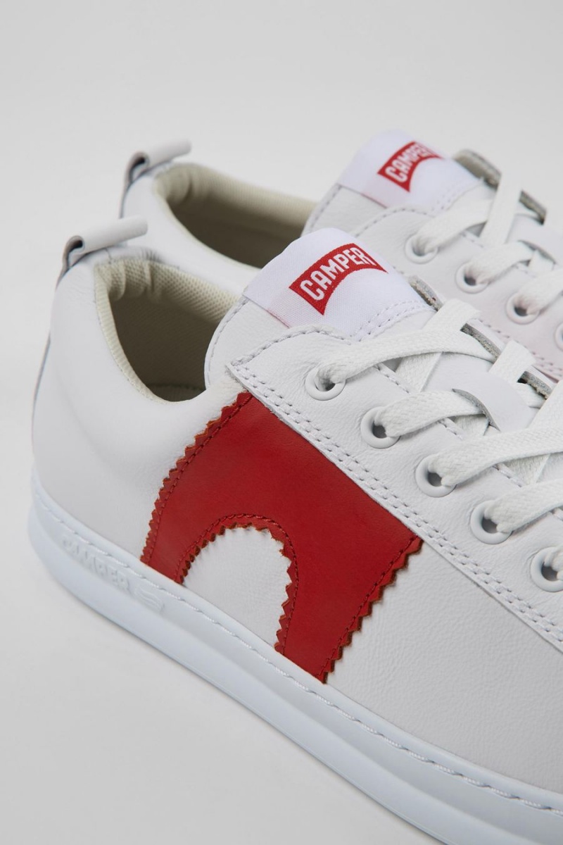 Zapatillas Camper Runner Cuero Hombre Blancas | DOVGC-3782