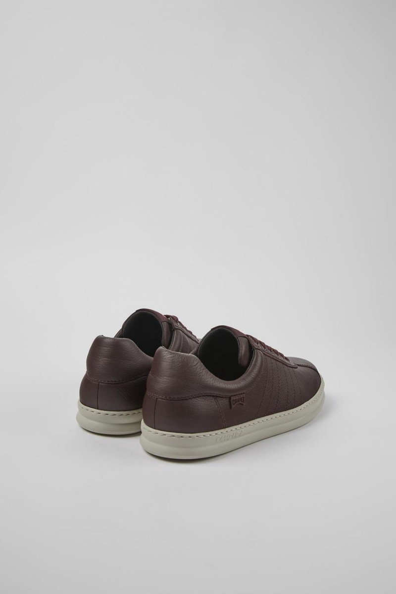 Zapatillas Camper Runner Cuero Hombre Burdeos | RZMHK-1387