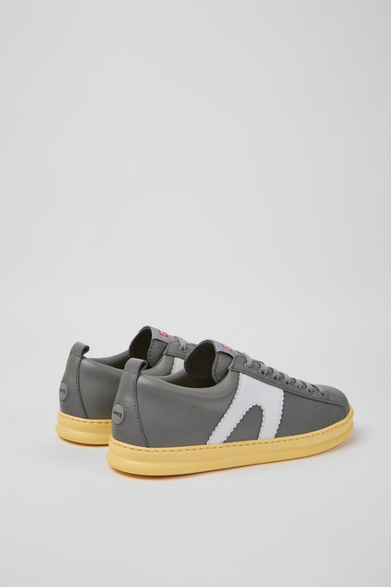 Zapatillas Camper Runner Cuero Hombre Gris | DEZKS-9617