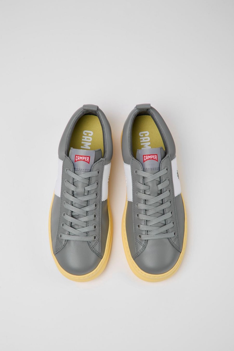 Zapatillas Camper Runner Cuero Hombre Gris | DEZKS-9617