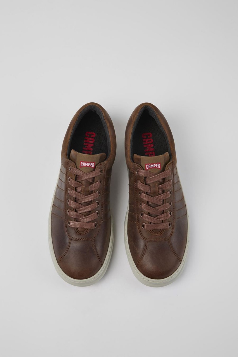 Zapatillas Camper Runner Cuero Hombre Marrones | KYLGM-3540