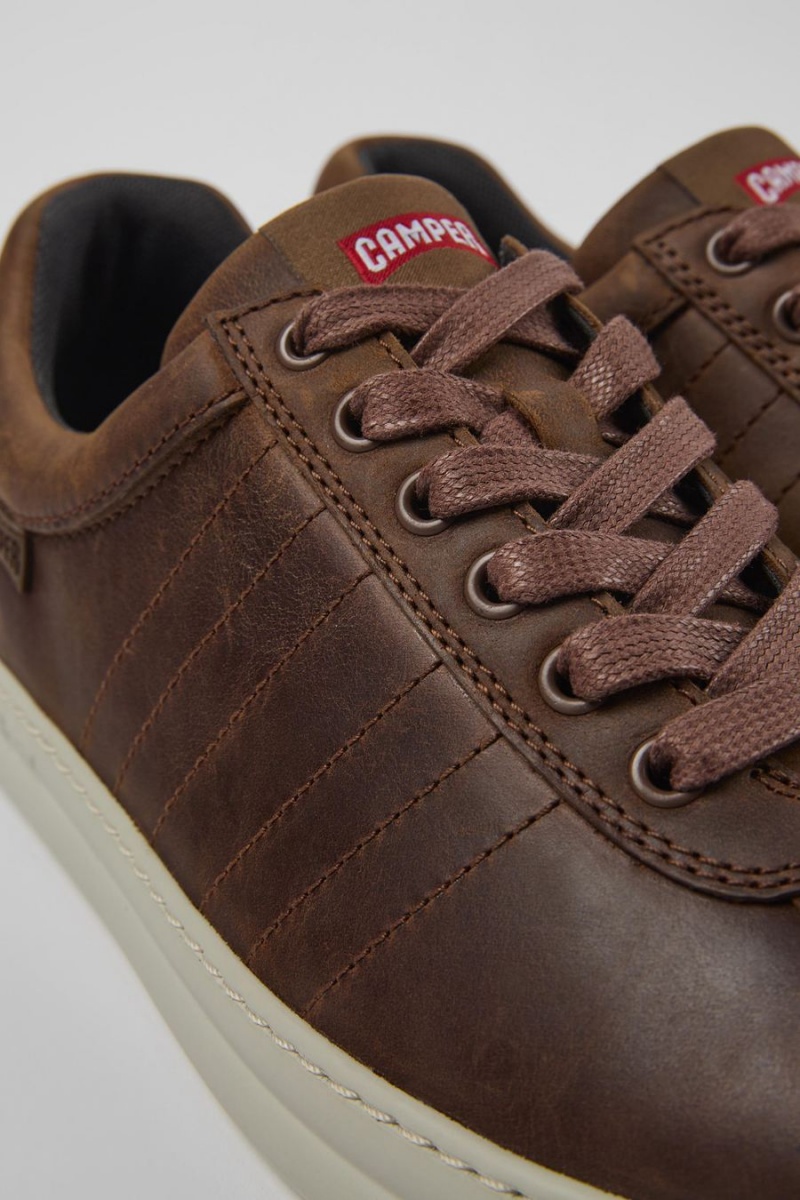 Zapatillas Camper Runner Cuero Hombre Marrones | KYLGM-3540