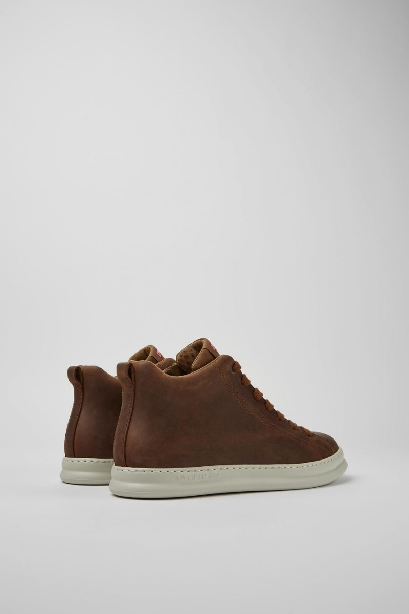 Zapatillas Camper Runner Cuero Hombre Marrones | YQXOS-4861