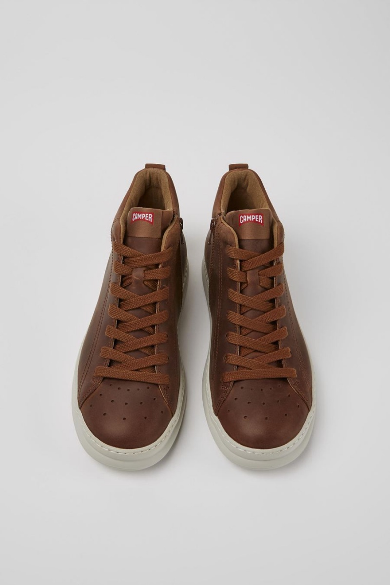 Zapatillas Camper Runner Cuero Hombre Marrones | YQXOS-4861