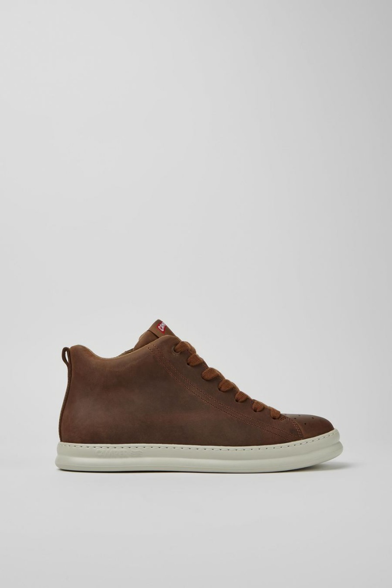 Zapatillas Camper Runner Cuero Hombre Marrones | YQXOS-4861