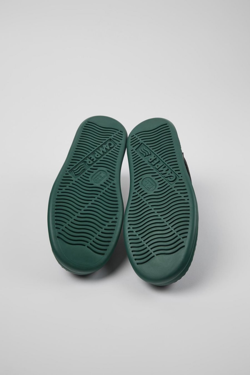 Zapatillas Camper Runner Cuero Hombre Negras | UXLVJ-6953