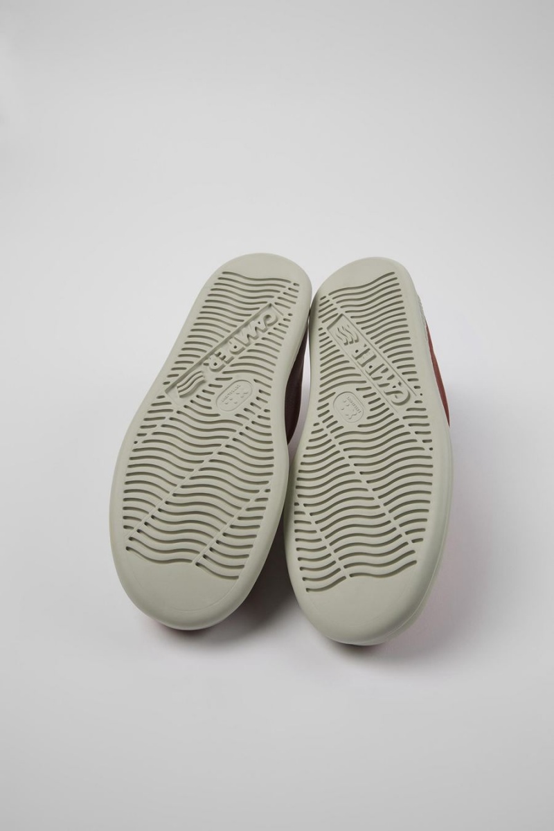 Zapatillas Camper Runner Cuero Hombre Rojas | BRVTM-7693