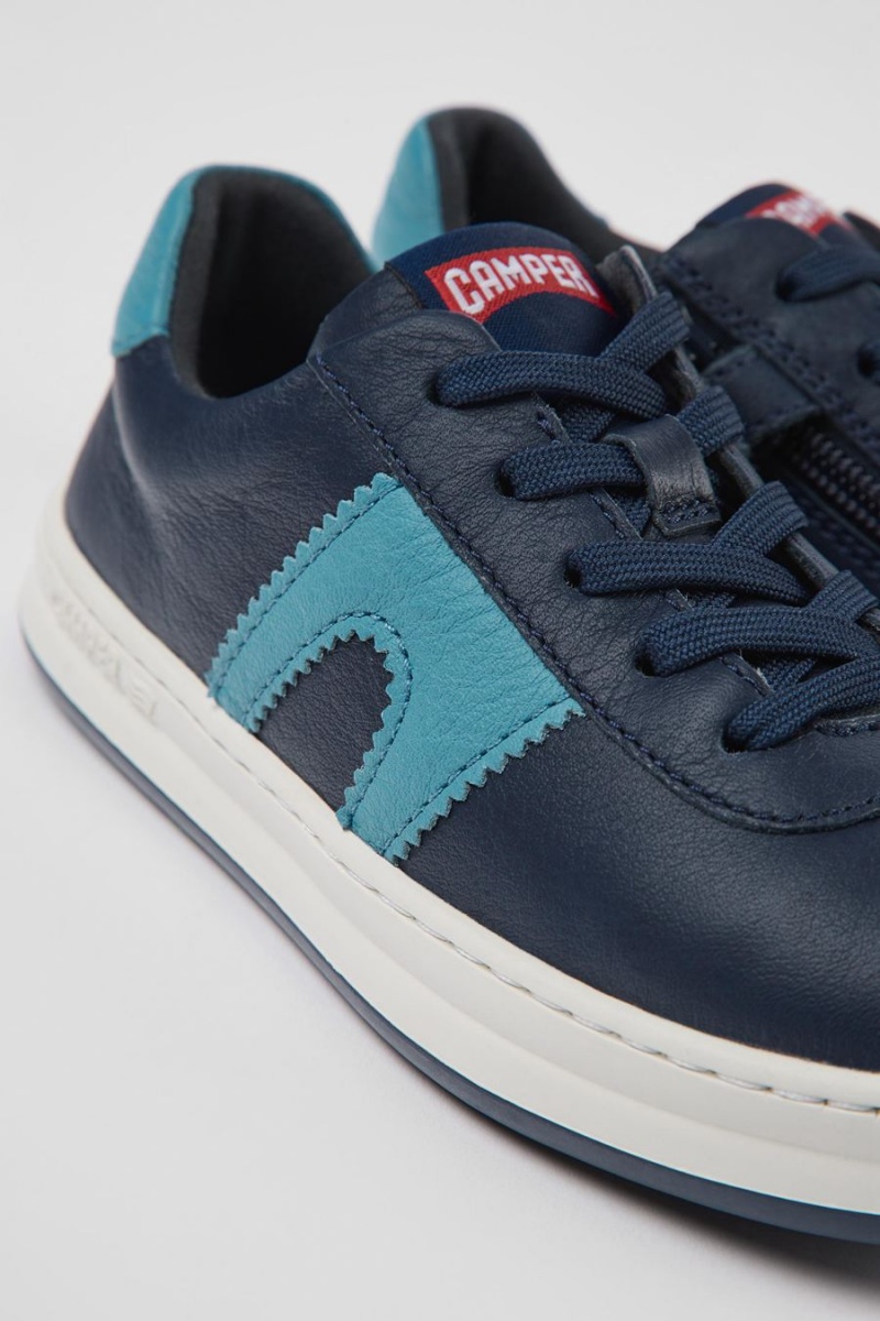 Zapatillas Camper Runner Cuero Niña Azul Marino | MPZND-8265