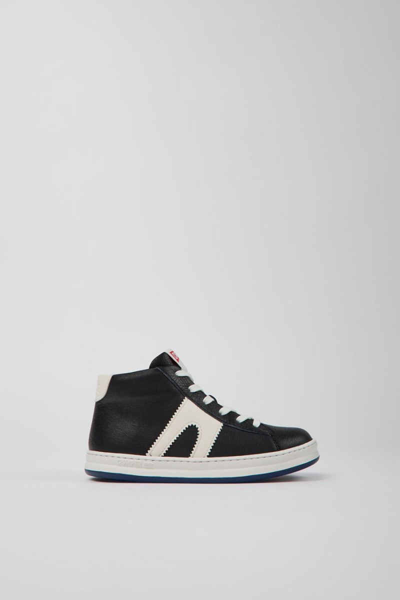 Zapatillas Camper Runner Cuero Niña Negras | SXVON-5309