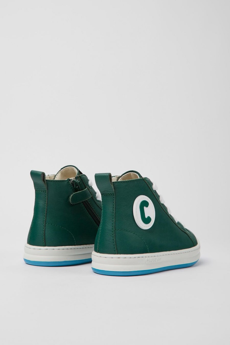 Zapatillas Camper Runner Cuero Niña Verde | VNYSP-0498