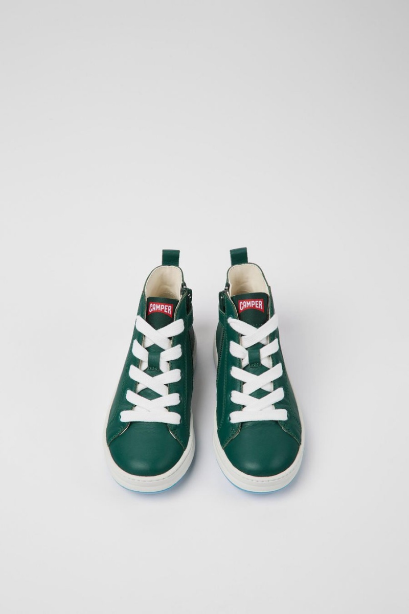 Zapatillas Camper Runner Cuero Niña Verde | VNYSP-0498