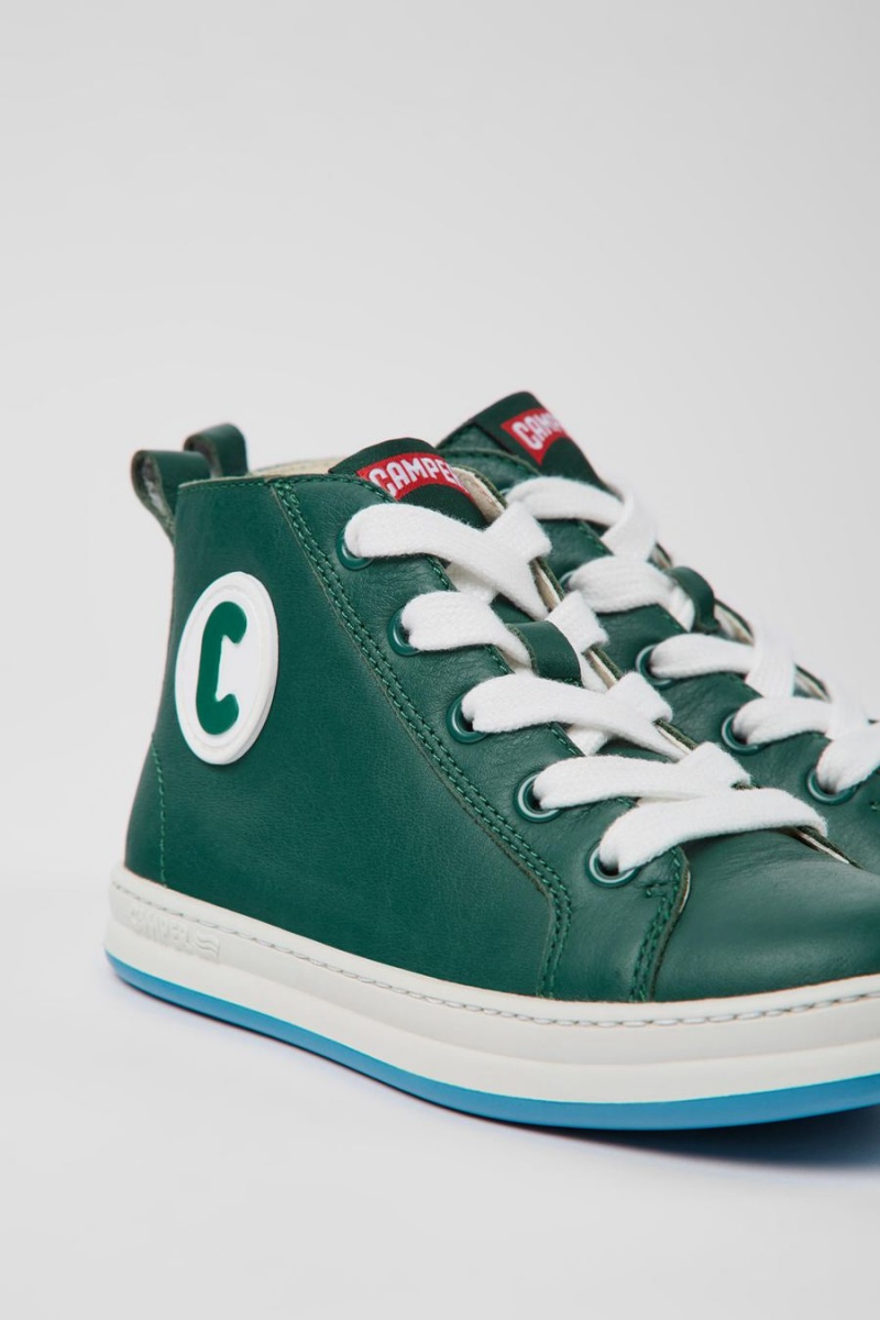Zapatillas Camper Runner Cuero Niña Verde | VNYSP-0498