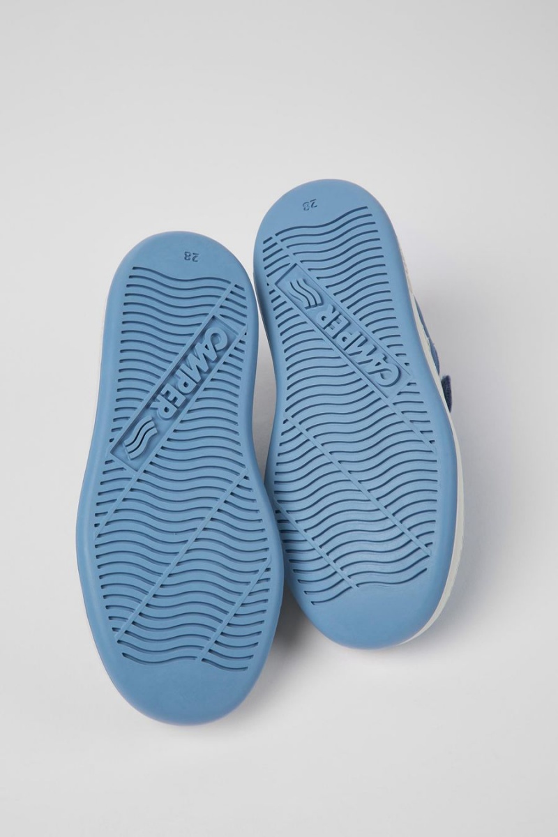 Zapatillas Camper Runner Cuero Niño Azules | WDOEA-3162