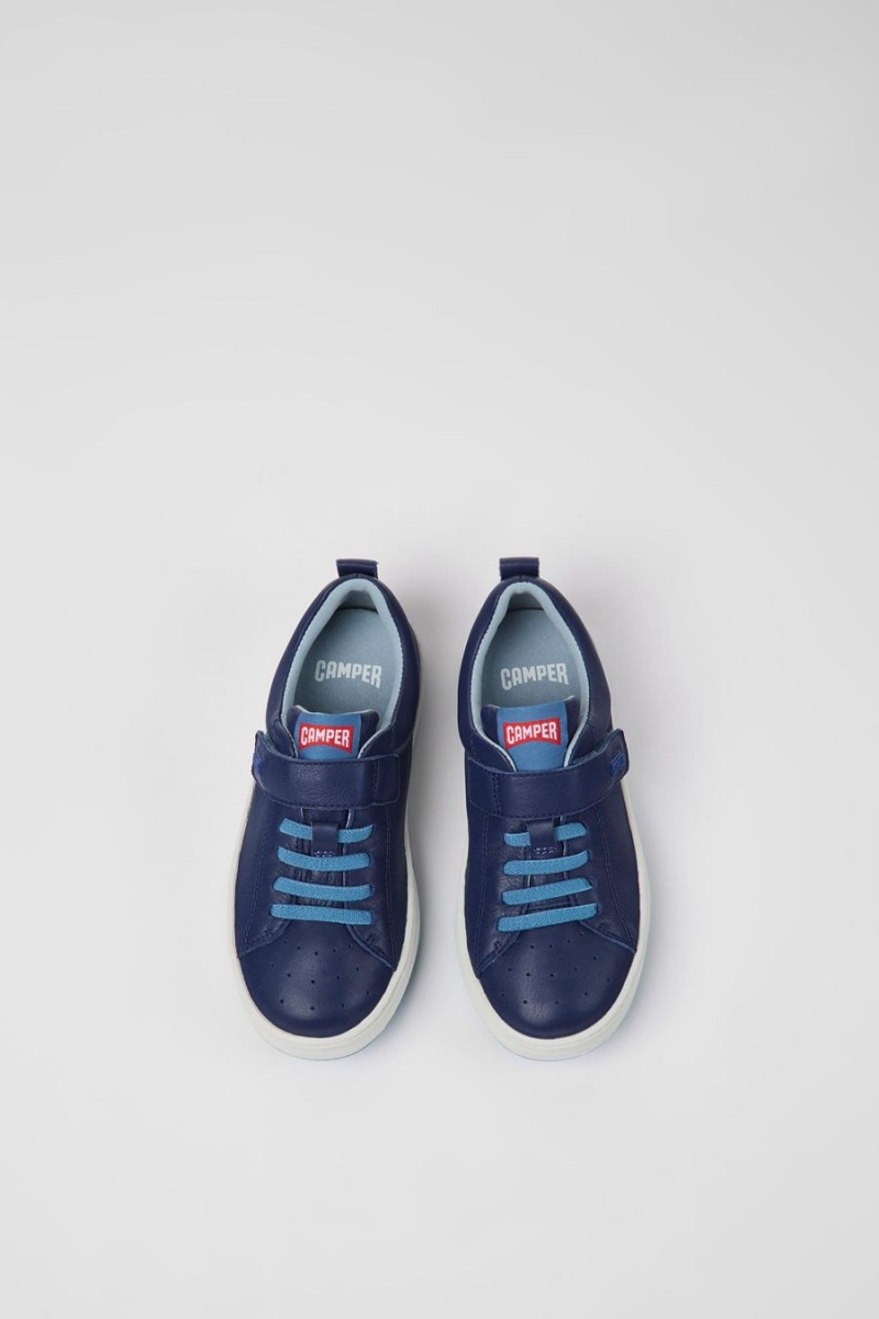 Zapatillas Camper Runner Cuero Niño Azules | GTCSK-3560