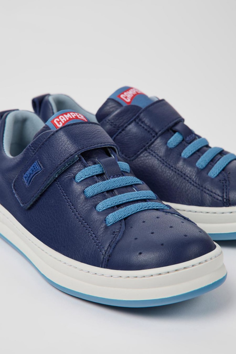 Zapatillas Camper Runner Cuero Niño Azules | GTCSK-3560