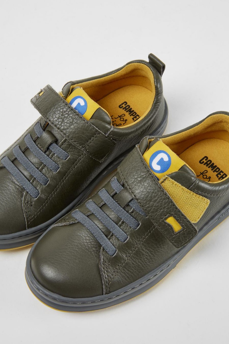 Zapatillas Camper Runner Cuero Niño Verde | LIPHM-9572
