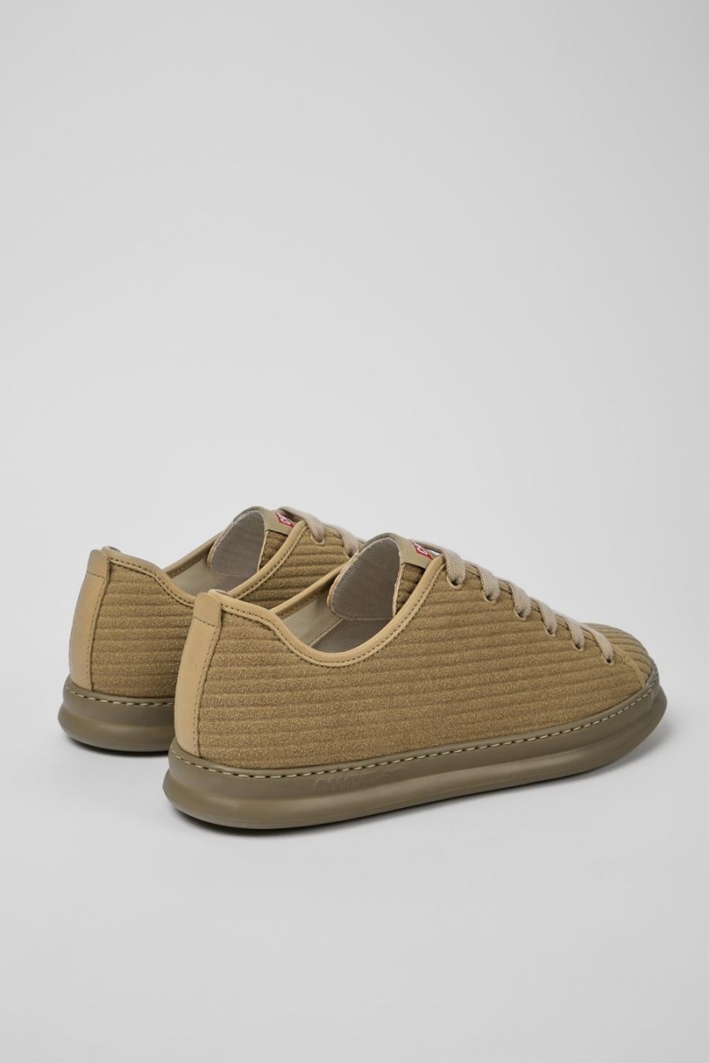 Zapatillas Camper Runner Cuero Nubuck Hombre Beige | LJXRK-7429