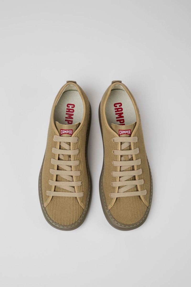 Zapatillas Camper Runner Cuero Nubuck Hombre Beige | LJXRK-7429