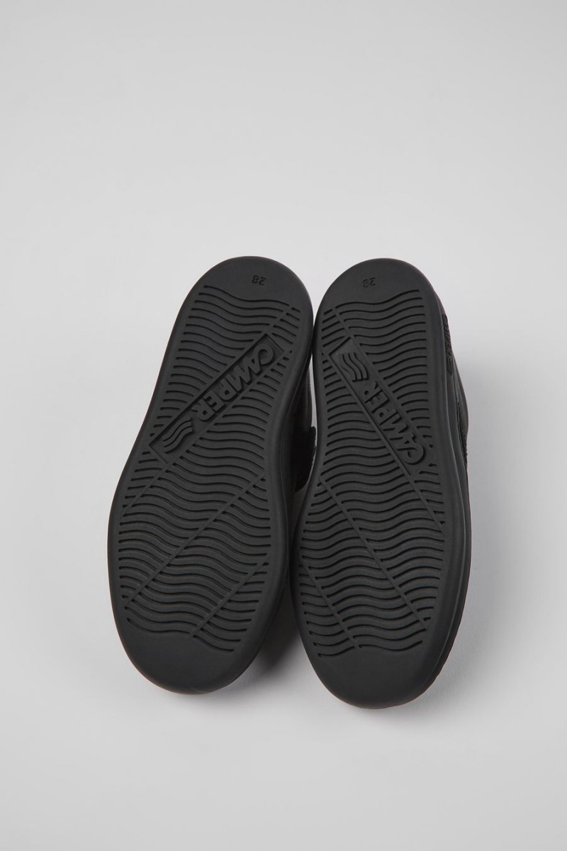Zapatillas Camper Runner Cuero Nubuck Niña Negras | QHEDR-0759