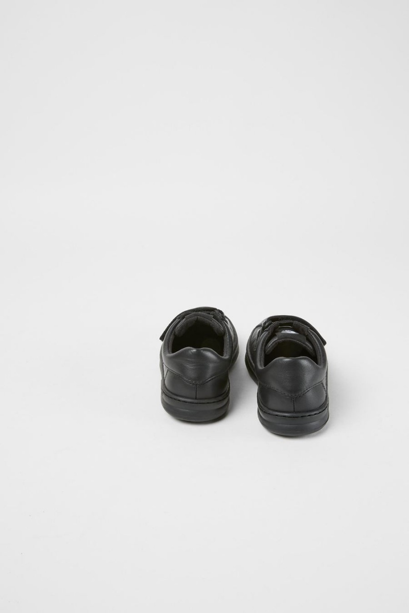 Zapatillas Camper Runner Cuero Textil Niño Negras | YTXIG-9102