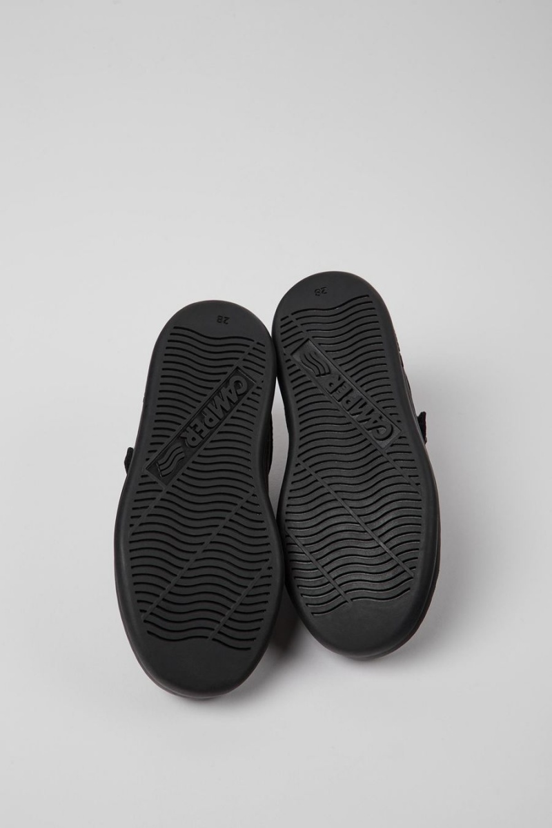 Zapatillas Camper Runner Cuero Textil Niño Negras | DMRSE-3456