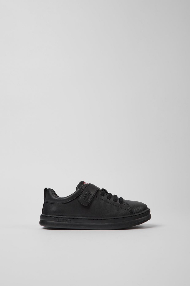 Zapatillas Camper Runner Cuero Textil Niño Negras | DMRSE-3456