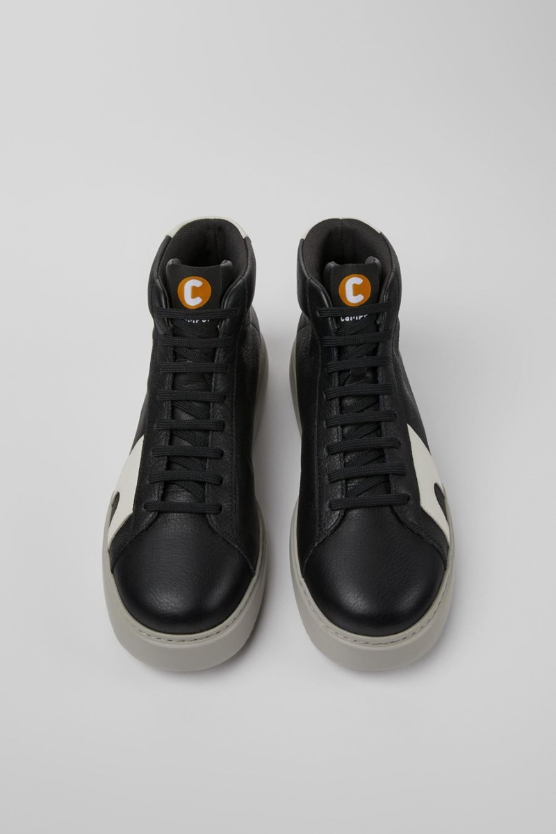 Zapatillas Camper Runner K21 Cuero Hombre Negras | WVGRY-8621