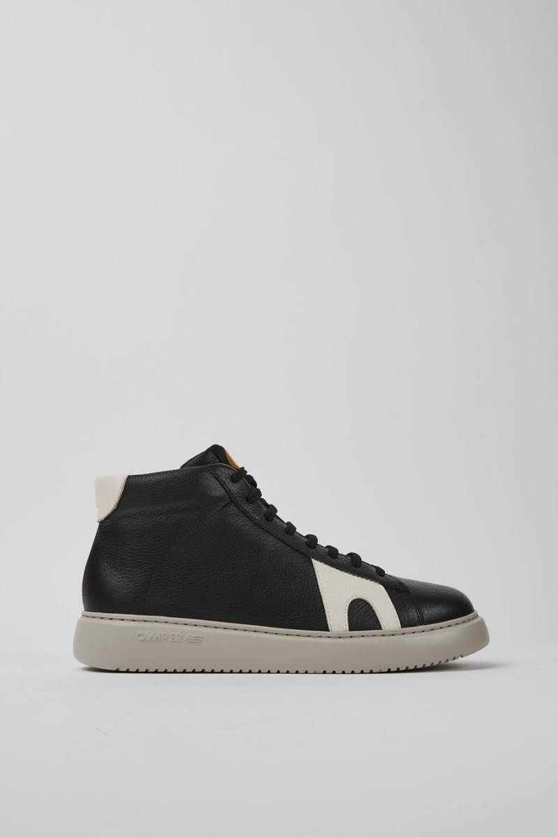 Zapatillas Camper Runner K21 Cuero Hombre Negras | WVGRY-8621